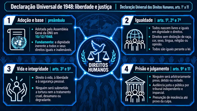 Mapa mental de Direitos Humanos sobre a Declaração Universal de 1948